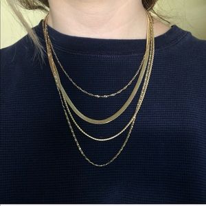 Gold layered necklace